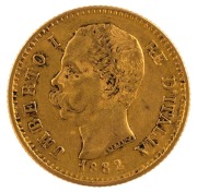 King Vittorio Emanuele II, 20 Lire gold 1877 & 1882; Mintmarks R on reverse. (2).&nbsp; - 4