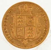 Half Sovereign, Queen Victoria Young Head, 1887 Shield reverse, Melbourne Mint, EF. - 2