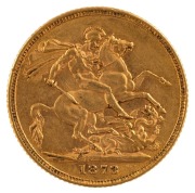 Sovereigns, 1873 and 1884 Young Head, 1900 Veiled head, St. George reverse, (3), VF/EF. - 2