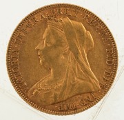 Sovereigns, 1873 and 1884 Young Head, 1900 Veiled head, St. George reverse, (3), VF/EF. - 7