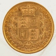 1879 Sovereign, Young head, Shield reverse, Sydney, aUnc. - 2