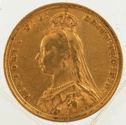 1889 Sovereign, Jubilee head, St. George reverse, Sydney, EF. - 2