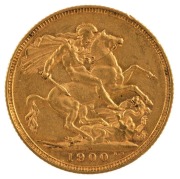 1899, 1900 & 1901 Sovereigns, Veiled head, St. George reverse, Melbourne, VF/EF. (3). - 4