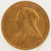 1899, 1900 & 1901 Sovereigns, Veiled head, St. George reverse, Melbourne, VF/EF. (3). - 7