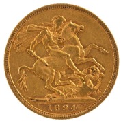 1893, 1894 & 1896 Sovereigns, Veiled head, St. George reverse, Melbourne, VF/EF. (3). - 3