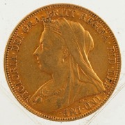 1901 Sovereign, Veiled head, St. George reverse, Melbourne, VF. - 2