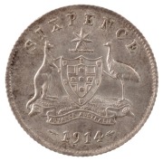 GEORGE V 1914, Sixpence, Gem uncirculated.&nbsp;A lovely example; very tough in this high grade.&nbsp;