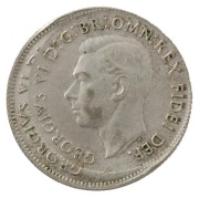 ONE SHILLING, GEORGE VI 1952 double struck error, 2nd strike 10% off centre, EF. - 2