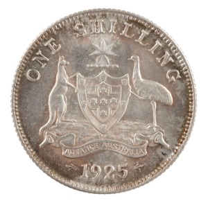 SHILLING, GEORGE V, 1925/23 Overdate, Unc.