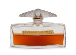 LA FLAMBEE by d'Orsay French crystal bottle, designed in 1913 and manufactured by BACCARAT, 7cm high, 9.5cm wide
