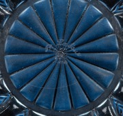 LALIQUE "Epis" pattern French glass plate with blue stained finish, stamped "R. LALIQUE, VdA", 20cm diameter - 3