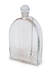 An impressive French Art Deco glass perfume shop display bottle, 26cm high