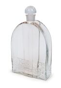 An impressive French Art Deco glass perfume shop display bottle, 26cm high