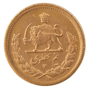 1974 (1353) Half Pahlavi gold, Unc.