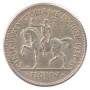 GEORGE V, 1934-35 Victorian Centenary florin, brushed; else EF.