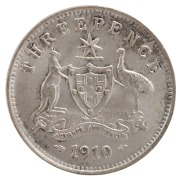 EDWARD VII, 1910 Threepence, hairline, else&nbsp; choice uncirculated.