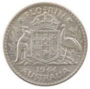 GEORGE VI, 1944S florin, uncirculated.