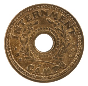 WORLD WAR TWO INTERNMENT CAMPS: One Penny, brass, uncirculated.