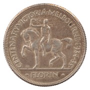 GEORGE V, 1934-35 Victorian Centenary florin, aEF.