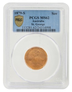 1879 Young Head, St George reverse, Sydney Mint Sovereign, PCGS MS62.