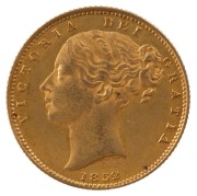 VICTORIA, Young Head 1859 Sovereign, Shield reverse,&nbsp;Unc.