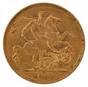 1893 Sovereign, Jubilee head, St. George reverse, Sydney, VF/ EF.