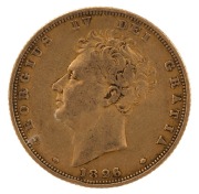 GEORGE IV, 1826 Sovereign, F+.