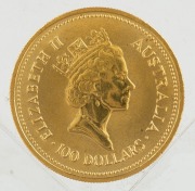 1987 $100 "Welcome Stranger" 1oz gold proof from the Famous Nugget Series. - 2
