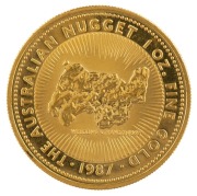 1987 $100 "Welcome Stranger" 1oz gold proof from the Famous Nugget Series.