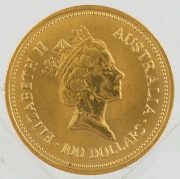 1987 $100 "Welcome Stranger" 1oz gold proof from the Famous Nugget Series. - 2