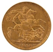 1900 & 1901 Sovereigns, Veiled head, St. George reverse, Sydney, (2), VF/EF. - 2