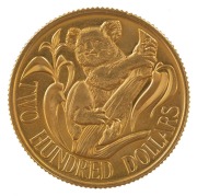TWO HUNDRED DOLLARS, 1983 $200 gold Koala, uncirculated; in plastic pouch of issue.