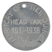 HEAD TAX TOKEN: 1937-38 Ten Shillings (Type iii) in aluminium, EF condition.