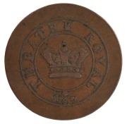 IRELAND: "Theatre Royal" (Dublin), circa 1790, copper (37mm), uniface; unpierced.