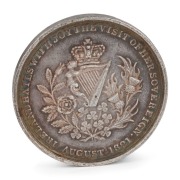 IRELAND: August 1821 Visit of George IV to Ireland, silver (34mm), by John Gregory Hancock. A scarce medal.