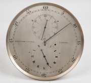 A fine quality antique English regulator with Graham's deadbeat escapement, jewelled pallets, maintaining power, trapezoidal beat adjustment to the crutch, and pivot capped screw adjustment to the back plate. Silvered dial with standard regulator dial lay - 5