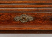 An antique American twin pedestal oak roll-top desk, circa 1890, baring maker's plaque "B. SOUTO & Co. NEW YORK, U.S.A.", ​​​​​​​1180cm high, 121cm wide, 76cm deep - 2