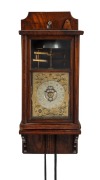 KAKE-DOKEI rare antique Japanese weight driven lantern wall clock in fine elm case, dual foliot balance with verge escapement and bell striking, circa 1840, the case 23cm high. PROVENANCE: Leonard Joel Auctions, Melbourne, 20th, November, 2011