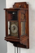 KAKE-DOKEI rare antique Japanese weight driven lantern wall clock in fine elm case, dual foliot balance with verge escapement and bell striking, circa 1840, the case 23cm high. PROVENANCE: Leonard Joel Auctions, Melbourne, 20th, November, 2011 - 2