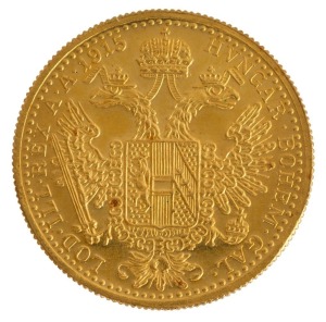 1915 Franz Joseph 1 Ducat gold (restrike), aUnc.