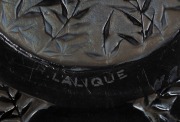 LALIQUE French floral art glass plate with embossed monogram, circa 1930, acid etched mark "R. Lalique", 27cm diameter - 2