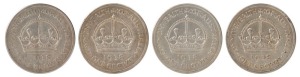 GEORGE VI, 1938 Crowns, EF - uncirculated. (4).