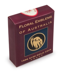 1996 $100 Blue Gum, gold Proof in RAM box of issue.