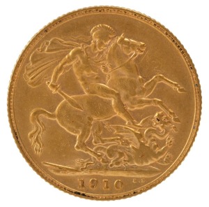 1910 Sovereign, Edward VII, St. George reverse, Unc.