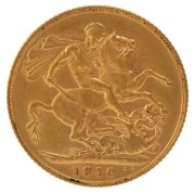 1910 Sovereign, Edward VII, St. George reverse, Unc.