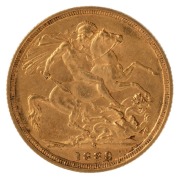 1889 Sovereign, Jubilee head, St. George reverse, Sydney, EF.