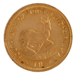 1963 One Rand, gold, aUnc.