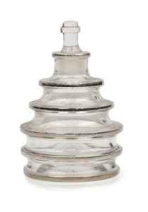 WORTH "IMPRUDENCE" French Art Deco glass perfume bottle, circa 1938, stamped "R. LALIQUE, FRANCE, BOTTLE", 8cm high