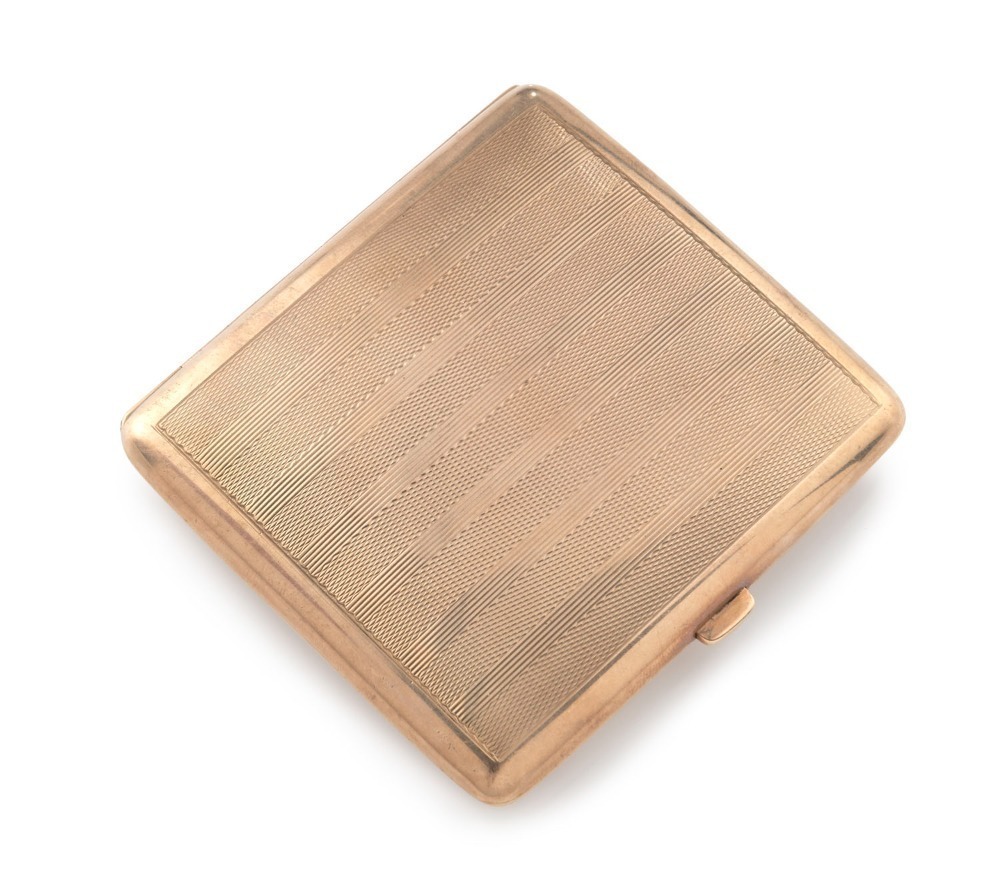 9ct gold cigarette case Personalized Engraved Brass for 12 Cigarettes, Cigarette Box, Metal Cigarette Holder, Father Gift, Gift for Him/her Jessamine's - 9ct / 9k