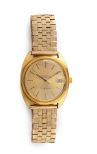 OMEGA "CONSTELLATION" gent's automatic wristwatch in yellow gold case with 18ct yellow gold bracelet band, 3.6cm wide including crown, 94 grams total including movement